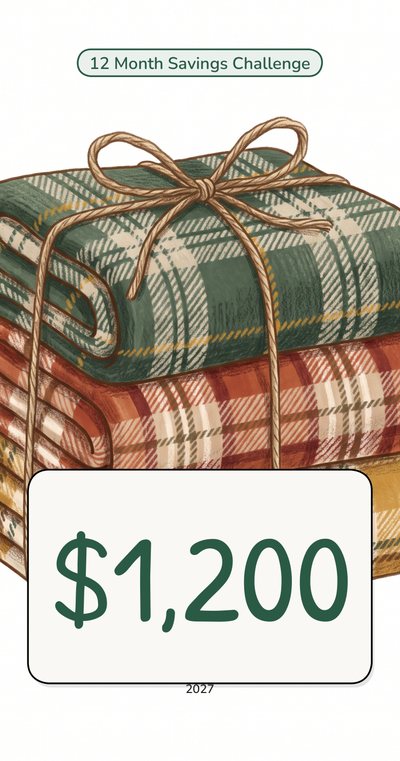 Plaid look cover card